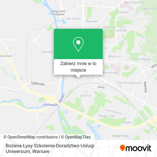 Mapa Bożena Łysy Szkolenia-Doradztwo-Usługi Uniwersum