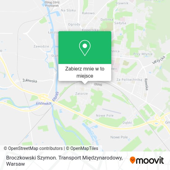 Mapa Broczkowski Szymon. Transport Międzynarodowy