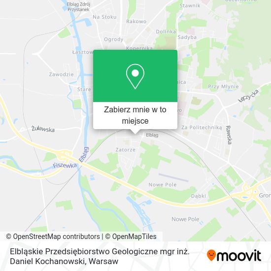 Mapa Elbląskie Przedsiębiorstwo Geologiczne mgr inż. Daniel Kochanowski