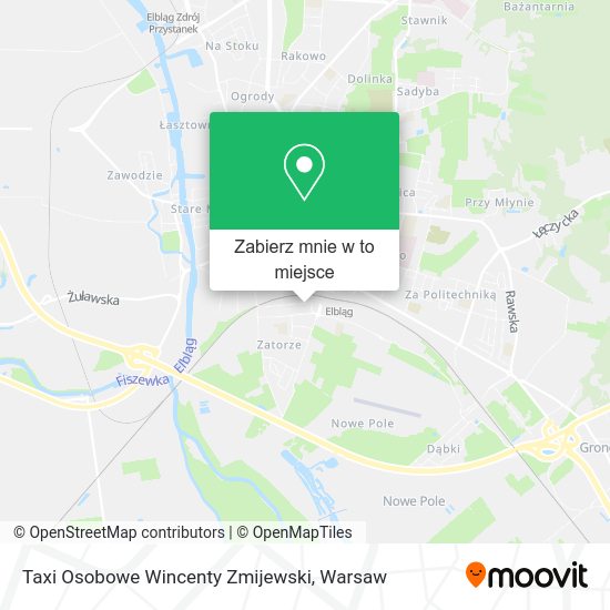 Mapa Taxi Osobowe Wincenty Zmijewski