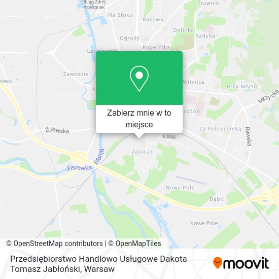 Mapa Przedsiębiorstwo Handlowo Usługowe Dakota Tomasz Jabłoński