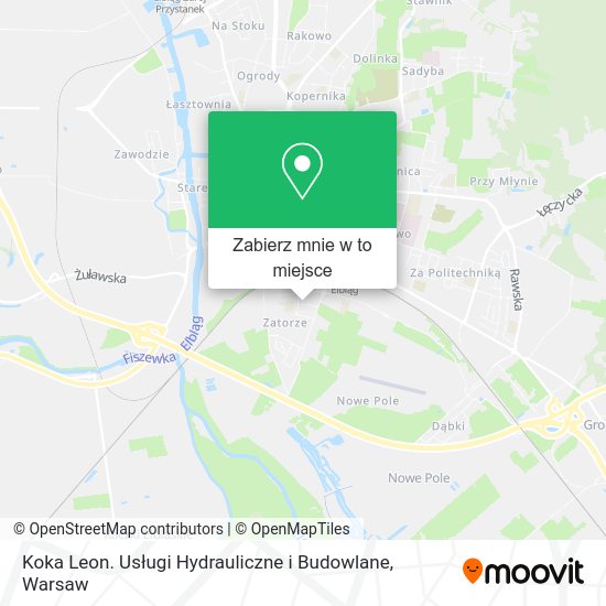 Mapa Koka Leon. Usługi Hydrauliczne i Budowlane