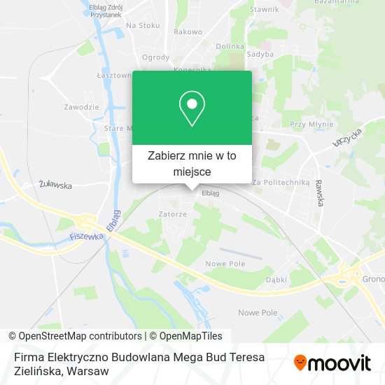 Mapa Firma Elektryczno Budowlana Mega Bud Teresa Zielińska