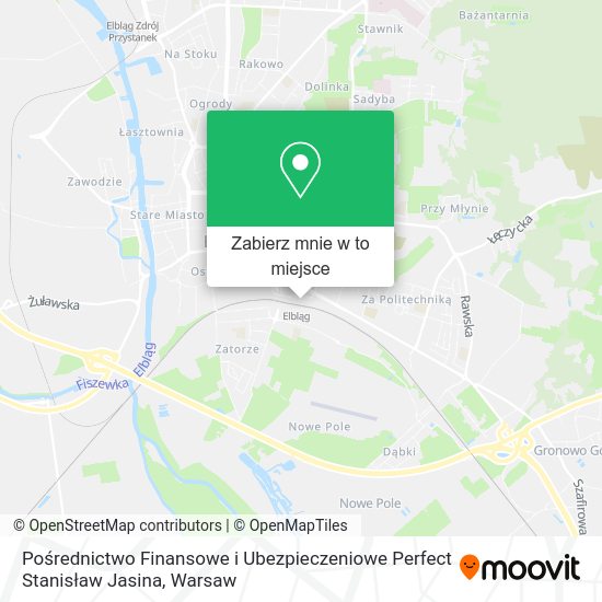 Mapa Pośrednictwo Finansowe i Ubezpieczeniowe Perfect Stanisław Jasina