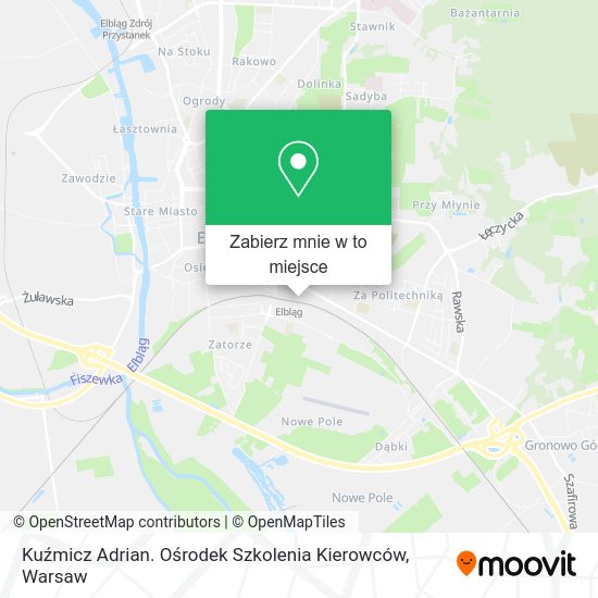 Mapa Kuźmicz Adrian. Ośrodek Szkolenia Kierowców