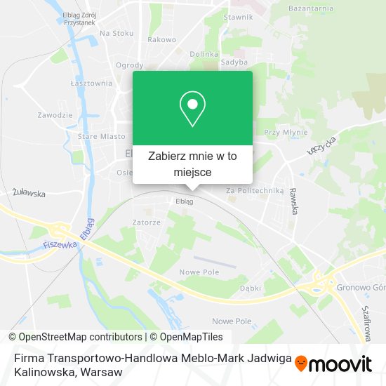 Mapa Firma Transportowo-Handlowa Meblo-Mark Jadwiga Kalinowska