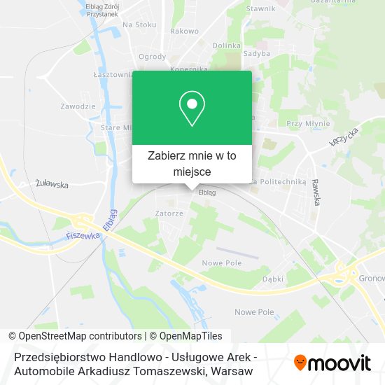 Mapa Przedsiębiorstwo Handlowo - Usługowe Arek - Automobile Arkadiusz Tomaszewski