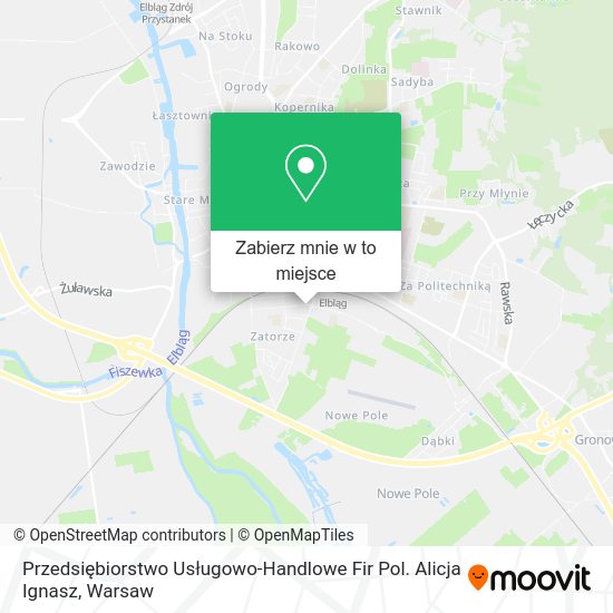 Mapa Przedsiębiorstwo Usługowo-Handlowe Fir Pol. Alicja Ignasz