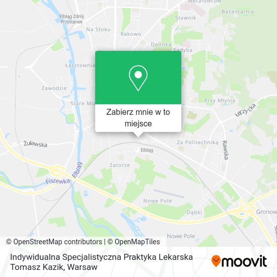 Mapa Indywidualna Specjalistyczna Praktyka Lekarska Tomasz Kazik