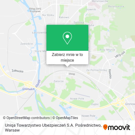 Mapa Uniqa Towarzystwo Ubezpieczeń S.A. Pośrednictwo