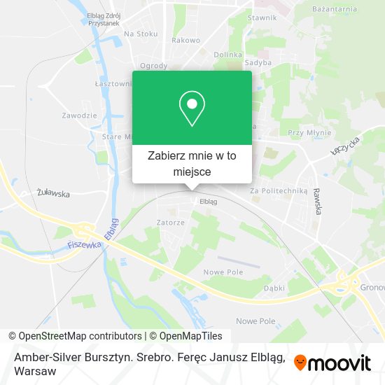 Mapa Amber-Silver Bursztyn. Srebro. Feręc Janusz Elbląg