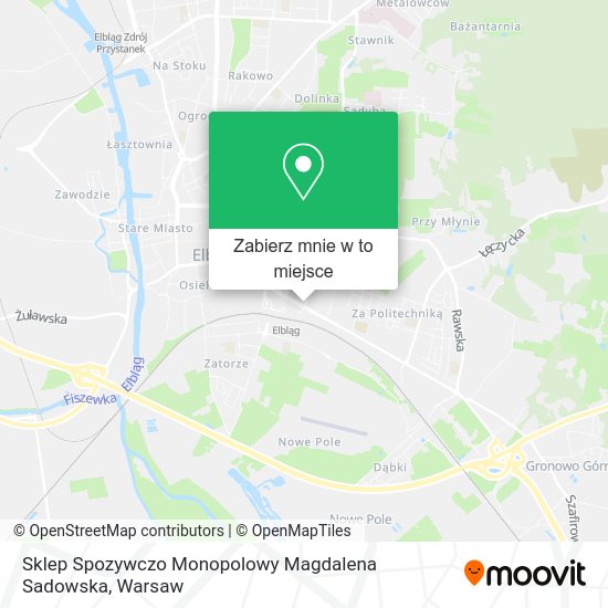 Mapa Sklep Spozywczo Monopolowy Magdalena Sadowska