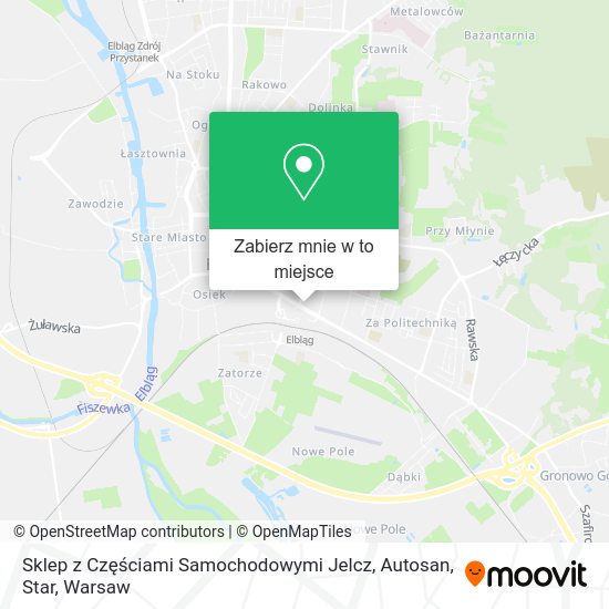 Mapa Sklep z Częściami Samochodowymi Jelcz, Autosan, Star