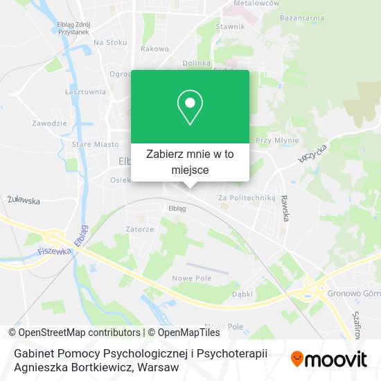 Mapa Gabinet Pomocy Psychologicznej i Psychoterapii Agnieszka Bortkiewicz