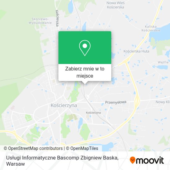 Mapa Usługi Informatyczne Bascomp Zbigniew Baska