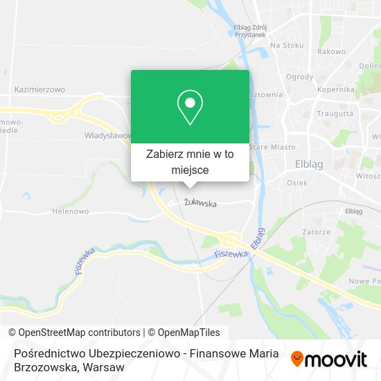 Mapa Pośrednictwo Ubezpieczeniowo - Finansowe Maria Brzozowska