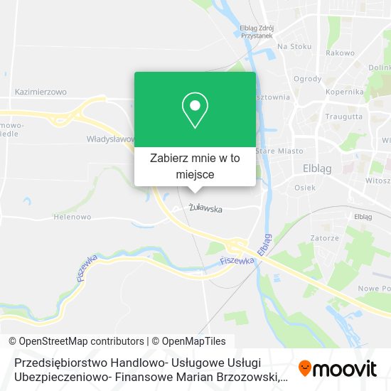 Mapa Przedsiębiorstwo Handlowo- Usługowe Usługi Ubezpieczeniowo- Finansowe Marian Brzozowski