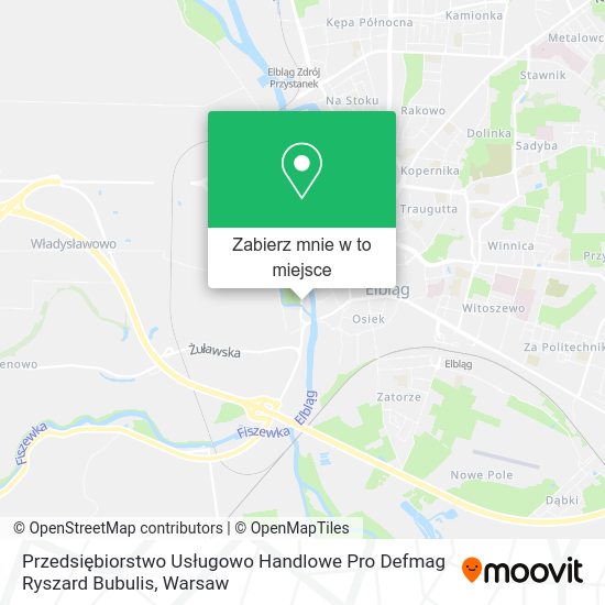Mapa Przedsiębiorstwo Usługowo Handlowe Pro Defmag Ryszard Bubulis