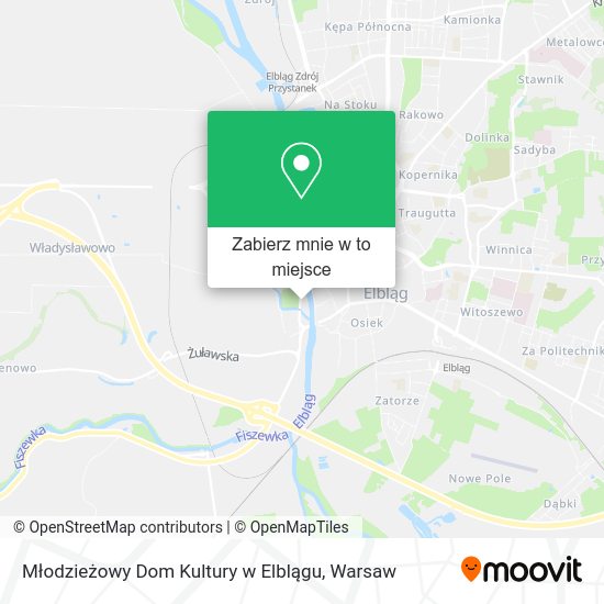 Mapa Młodzieżowy Dom Kultury w Elblągu