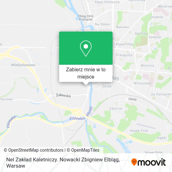 Mapa Nel Zakład Kaletniczy. Nowacki Zbigniew Elbląg