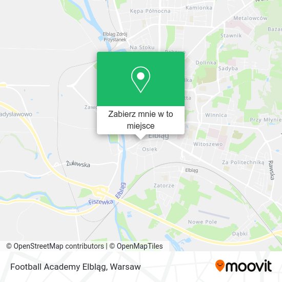 Mapa Football Academy Elbląg