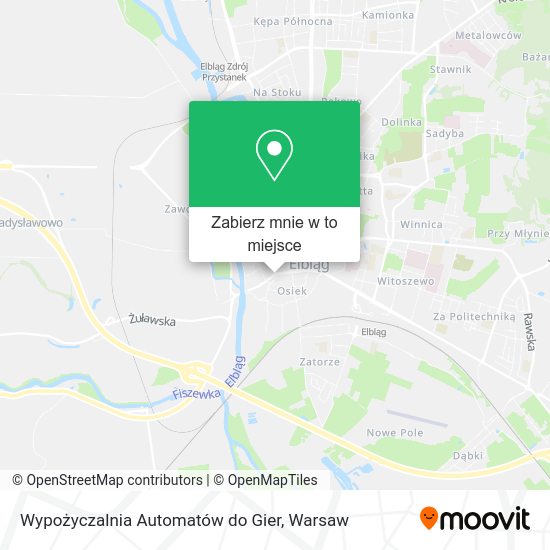 Mapa Wypożyczalnia Automatów do Gier