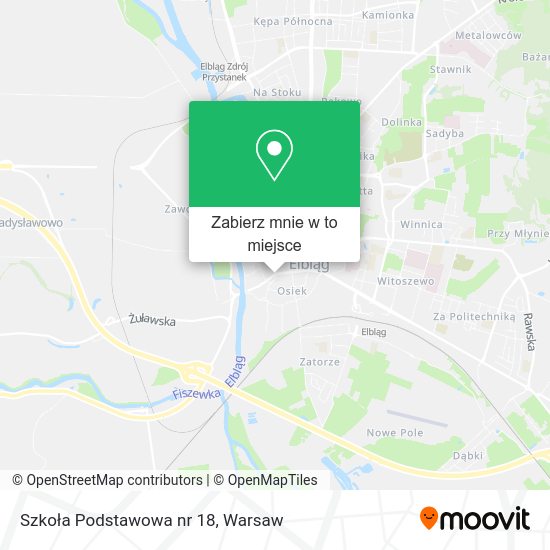 Mapa Szkoła Podstawowa nr 18