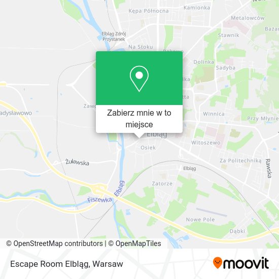 Mapa Escape Room Elbląg