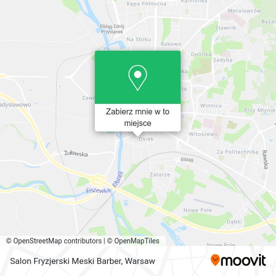 Mapa Salon Fryzjerski Meski Barber