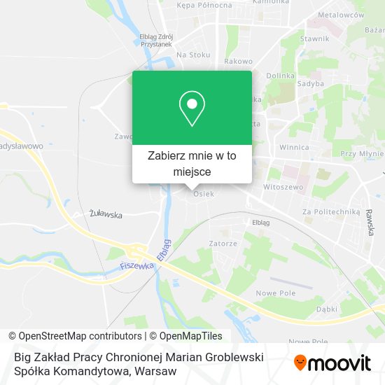 Mapa Big Zakład Pracy Chronionej Marian Groblewski Spółka Komandytowa