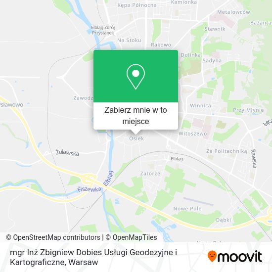 Mapa mgr Inż Zbigniew Dobies Usługi Geodezyjne i Kartograficzne