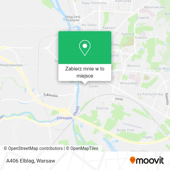 Mapa A406 Elblag