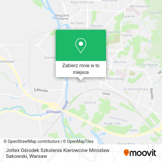 Mapa Joltex Ośrodek Szkolenia Kierowców Mirosław Sakowski