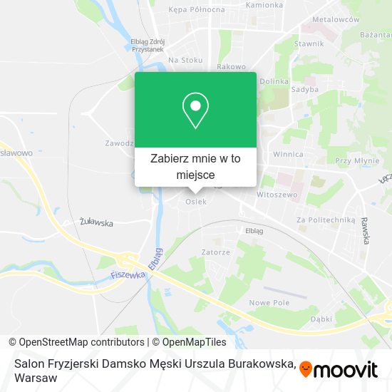 Mapa Salon Fryzjerski Damsko Męski Urszula Burakowska