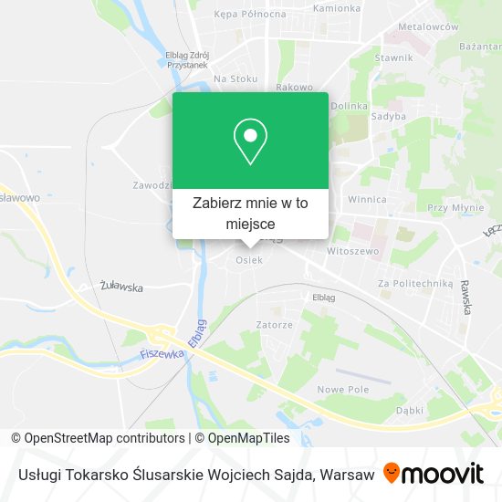 Mapa Usługi Tokarsko Ślusarskie Wojciech Sajda