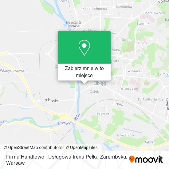 Mapa Firma Handlowo - Usługowa Irena Pełka-Zarembska