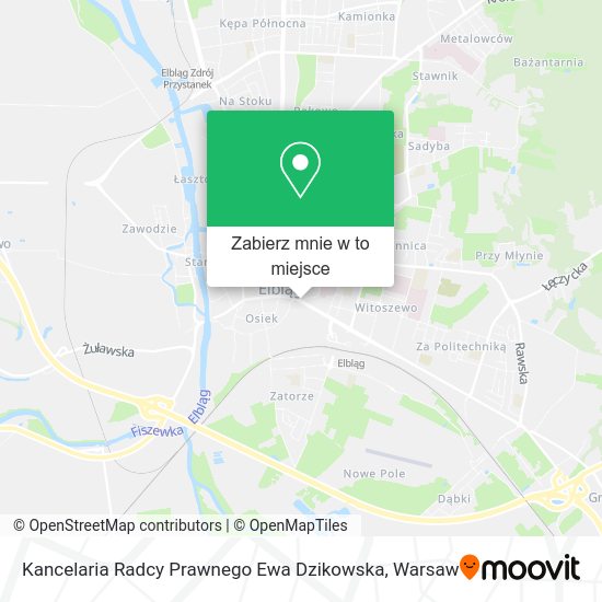 Mapa Kancelaria Radcy Prawnego Ewa Dzikowska