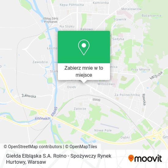 Mapa Giełda Elbląska S.A. Rolno - Spożywczy Rynek Hurtowy