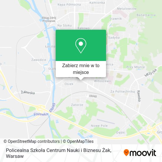 Mapa Policealna Szkoła Centrum Nauki i Biznesu Żak