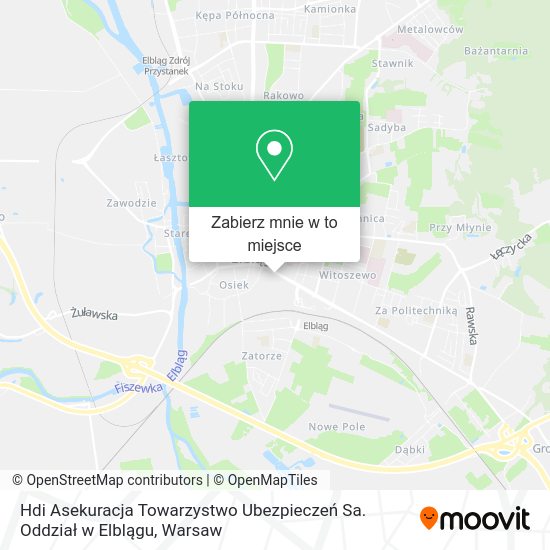 Mapa Hdi Asekuracja Towarzystwo Ubezpieczeń Sa. Oddział w Elblągu