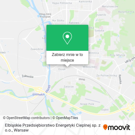 Mapa Elbląskie Przedsiębiorstwo Energetyki Cieplnej sp. z o.o.