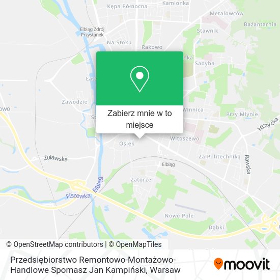 Mapa Przedsiębiorstwo Remontowo-Montażowo-Handlowe Spomasz Jan Kampiński