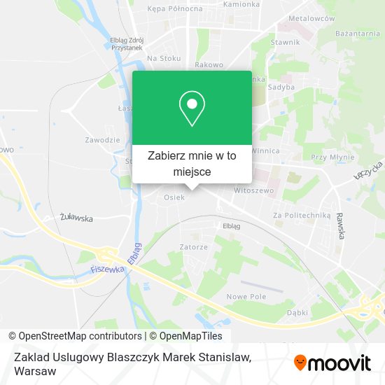 Mapa Zaklad Uslugowy Blaszczyk Marek Stanislaw