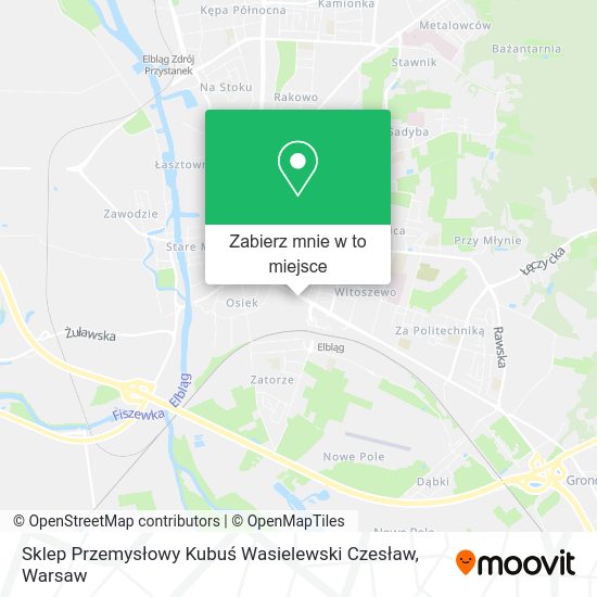 Mapa Sklep Przemysłowy Kubuś Wasielewski Czesław