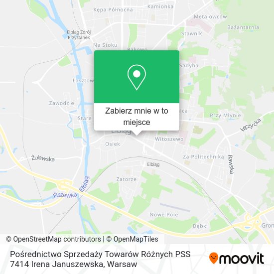 Mapa Pośrednictwo Sprzedaży Towarów Różnych PSS 7414 Irena Januszewska