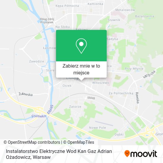 Mapa Instalatorstwo Elektryczne Wod Kan Gaz Adrian Ożadowicz