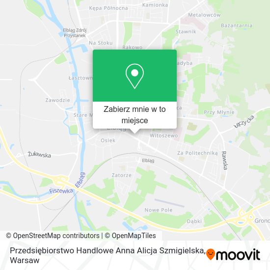 Mapa Przedsiębiorstwo Handlowe Anna Alicja Szmigielska