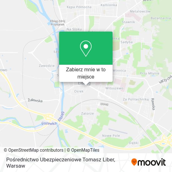 Mapa Pośrednictwo Ubezpieczeniowe Tomasz Liber