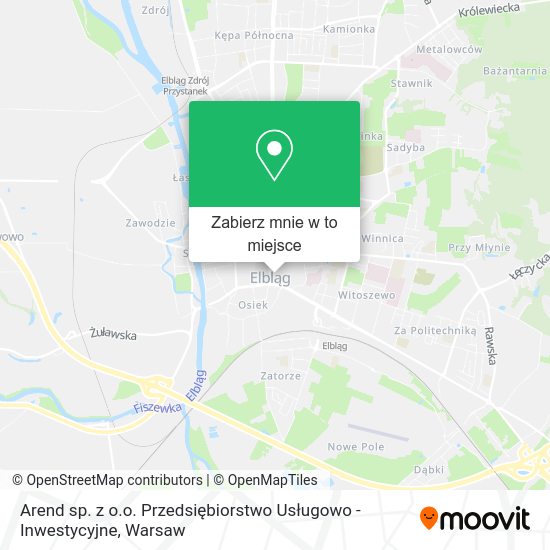 Mapa Arend sp. z o.o. Przedsiębiorstwo Usługowo - Inwestycyjne