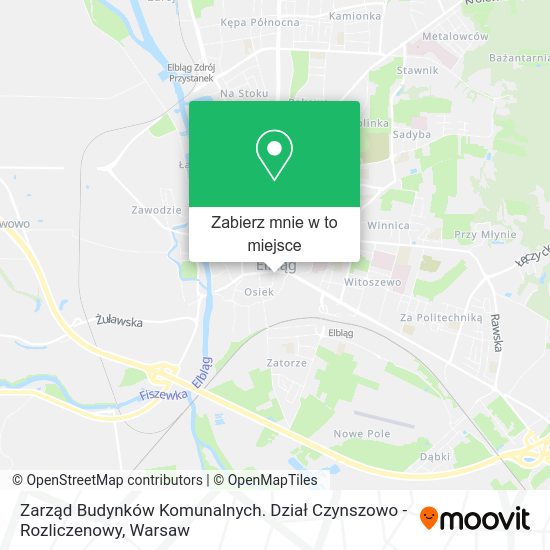 Mapa Zarząd Budynków Komunalnych. Dział Czynszowo - Rozliczenowy